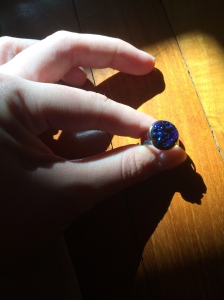 midnight iridescent ring